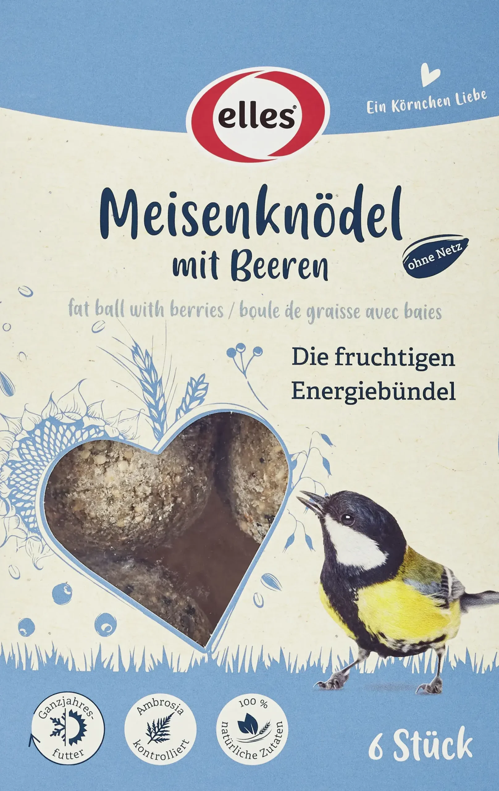 Elles Meisenknödel ohne Netz mit Beeren 6 Stück
