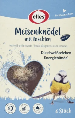 Elles Meisenknödel ohne Netz mit Insekten 6 Stück