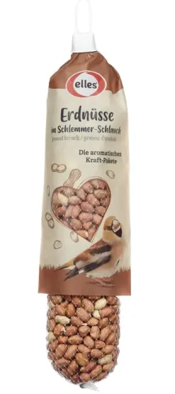 Elles Wildvogelfutter Erdnusskerne im Schlemmerschlauch