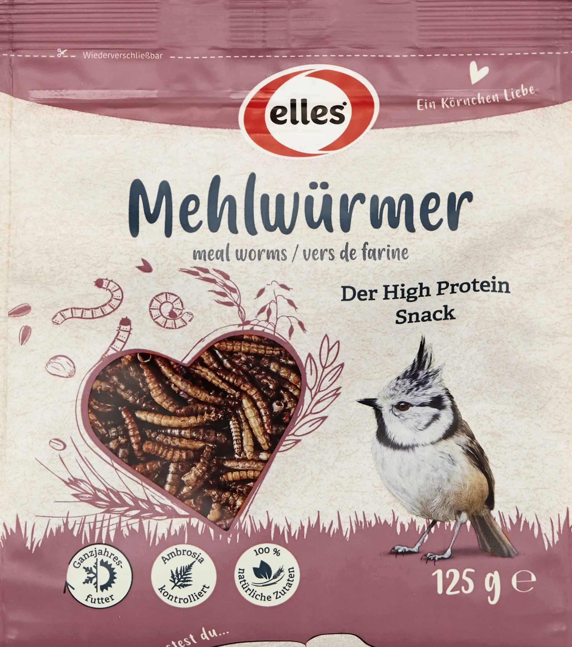 Elles Wildvogelfutter Mehlwürmer 125 g