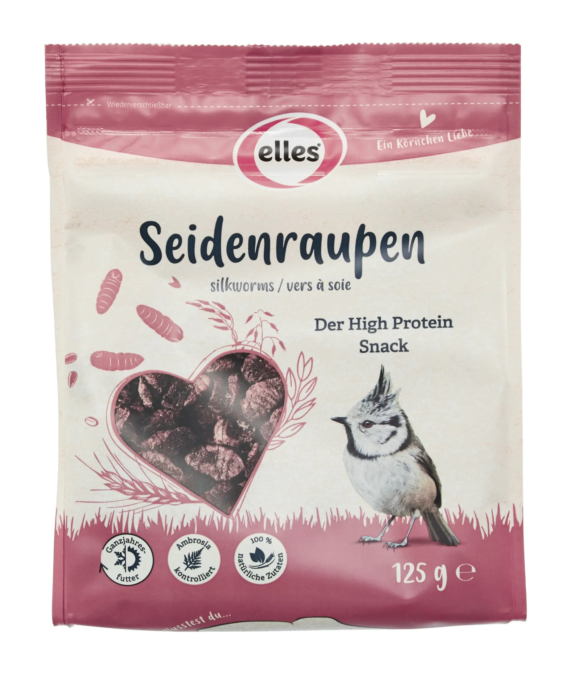 Elles Wildvogelfutter Seidenraupen 125 g