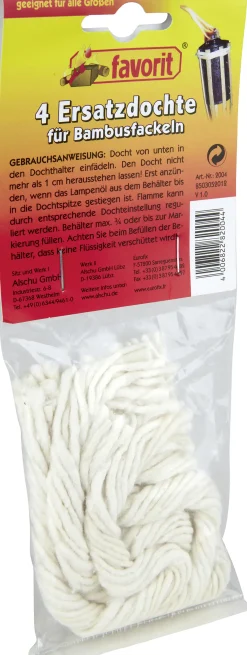 Favorit Ersatzdochte für Bambusfackeln, 4er Pack