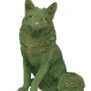 Figur Fuchs sitzend, Polyresin 48 x 30 x 29 cm grün