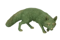 Figur Fuchs stehend, Polyresin 31 x 21 x 60 cm grün