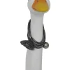 Figur Gänsekopf Schornsteinfeger Polyresin 39,5 x 10 x 15,5 cm weiß, schwarz