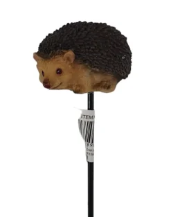Figur Igel-Stecker, 12fach sort. Polyresin 16 x 4,5 x 7 cm braun