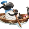 Figur Molly im Boot 30 x 34 x 45 cm bunt