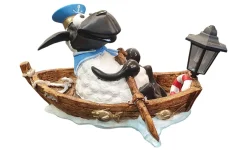 Figur Molly im Boot 30 x 34 x 45 cm bunt