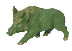 Figur Wildschwein Polyresin 33 x 30 x 55 cm grün