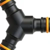 Fiskars Dreiwege- Schlauchanschluss orange/schwarz