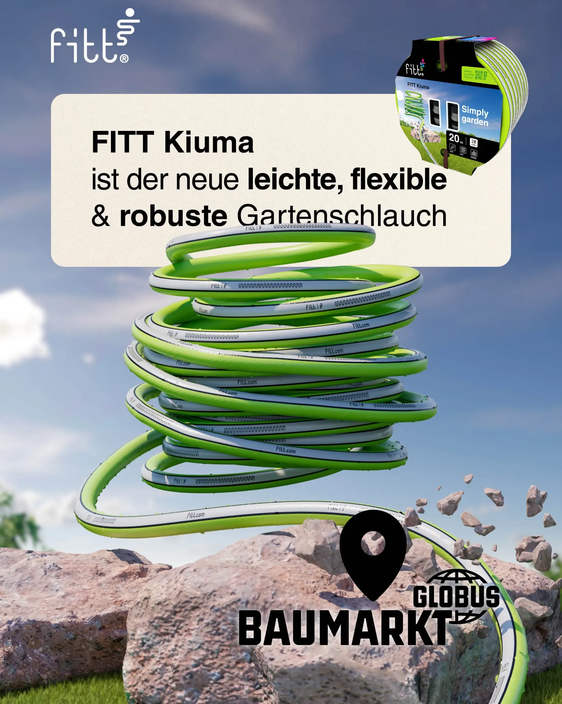 Fitt Gartenschlauch Kiuma Lime 15 m Ø 13 mm (1/2")