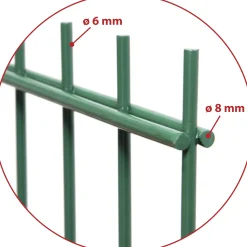 Floraworld Doppelstabmatten-Zaun Premium 251 x 163 cm moosgrün 8/6/8