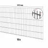 Floraworld Doppelstabmatten-Zaun Set Comfort 20 m 201 x 103 cm inkl. 11 Pfosten 150 cm anthrazit