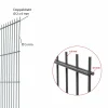 Floraworld Doppelstabmatten-Zaun Set Comfort 20 m 201 x 103 cm mit Bodenplatte & 11 Pfosten 109 cm anthrazit
