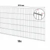 Floraworld Doppelstabmatten-Zaun Set Comfort 20 m 201 x 103 cm inkl. 11 Pfosten 150 cm feuerverzinkt