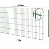 Floraworld Doppelstabmatten-Zaun Set Comfort 20 m 201 x 103 cm inkl. 11 Pfosten 160 cm moosgrün