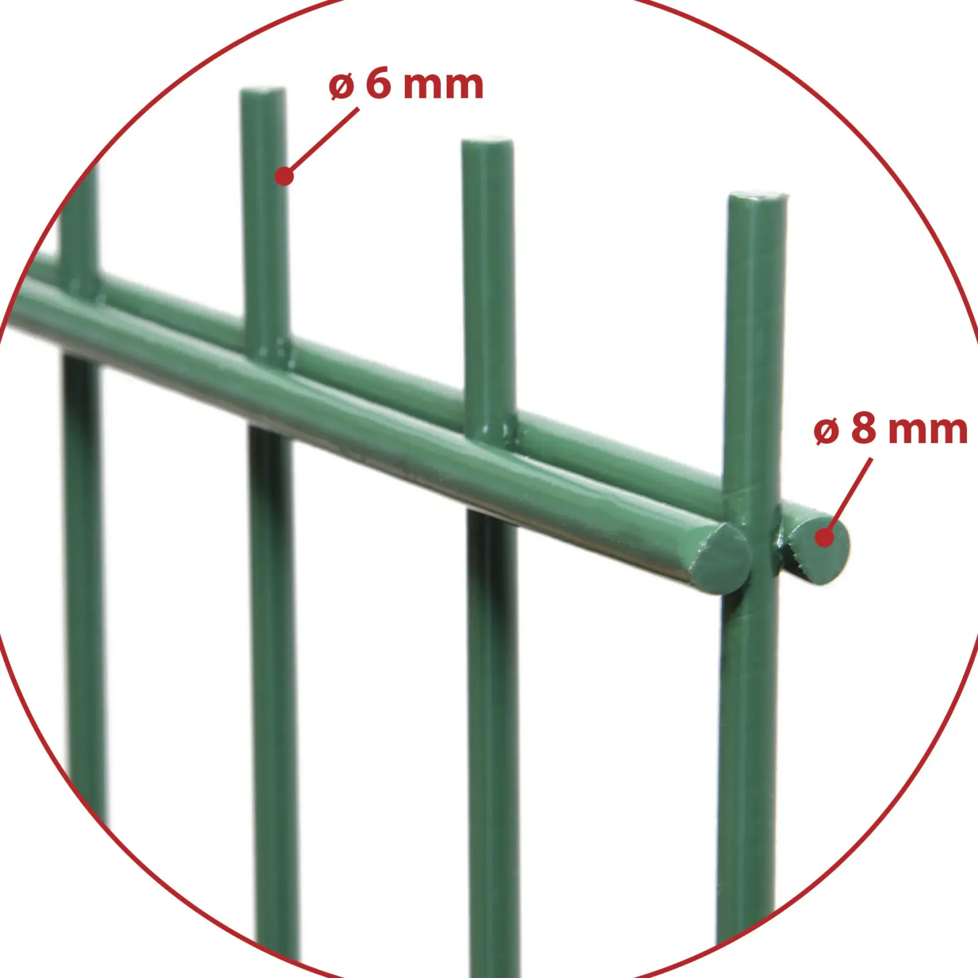Floraworld Doppelstabmatten-Zaun Premium 251 x 203 cm moosgrün 8/6/8