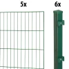 Floraworld Einstabmatten-Zaun Set Classic 10 m 200 x 75 cm inkl. 6 Pfosten 125 cm moosgrün