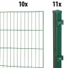 Floraworld Einstabmatten-Zaun Set Classic 20 m 200 x 50 cm inkl. 11 Pfosten 100 cm moosgrün