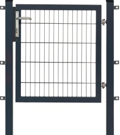 Floraworld Einzeltor Premium Doppelstabmatte 100 x 100 cm anthrazit inkl. Pfosten