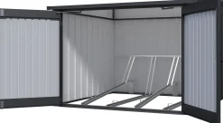 Floraworld Fahrradgarage Premium 226 x 217 cm schwarz metallic