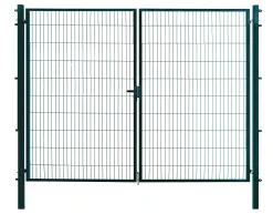 Floraworld Gartentor doppelflügelig Comfort inkl. 2 Pfosten 300 x 200 cm moosgrün