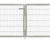 Floraworld Gartentor doppelflügelig Premium inkl. 2 Pfosten 300 x 120 cm feuerverzinkt