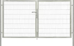 Floraworld Gartentor doppelflügelig Premium inkl. 2 Pfosten 300 x 160 cm feuerverzinkt