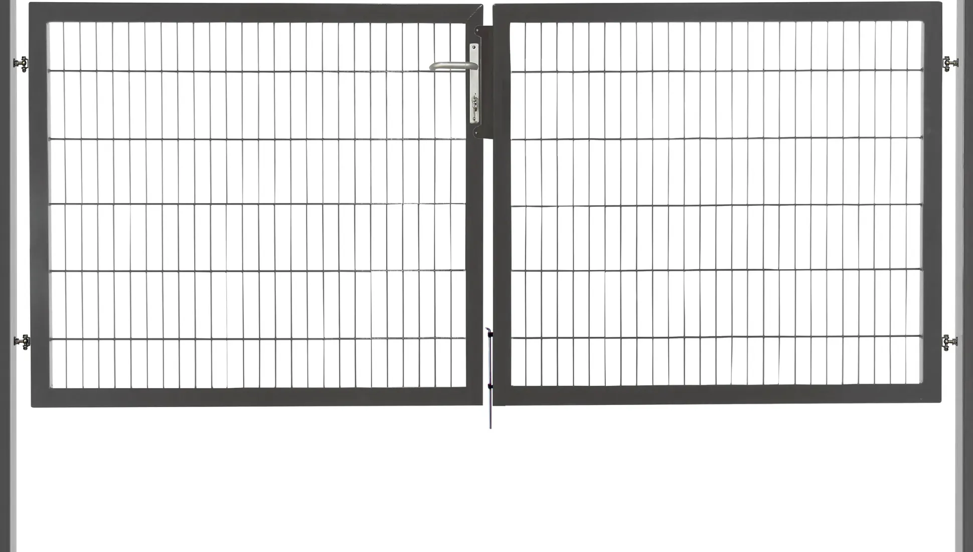 Floraworld Gartentor doppelflügelig Premium inkl. 2 Pfosten 300 x 120 cm anthrazit