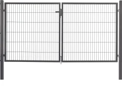 Floraworld Gartentor doppelflügelig Comfort 300 x 120 cm anthrazit
