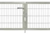 Floraworld Gartentor doppelflügelig Premium inkl. 2 Pfosten 300 x 80 cm feuerverzinkt