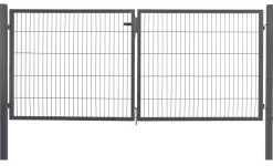 Floraworld Gartentor doppelflügelig Comfort 300 x 100 cm anthrazit
