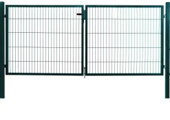 Floraworld Gartentor doppelflügelig Comfort 300 x 100 cm moosgrün
