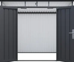 Floraworld Gerätehaus Premium schwarz-metallic 237 x 206 cm