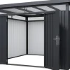 Floraworld Gerätehaus Premium Q7,5 FirstLine schwarz-mettalic 274 x 274 cm