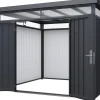 Floraworld Gerätehaus Premium Q10 Firstline schwarz-mettalic 314 x 314 cm