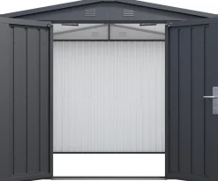 Floraworld Gerätehaus Premium schwarz-metallic 244 x 200 cm