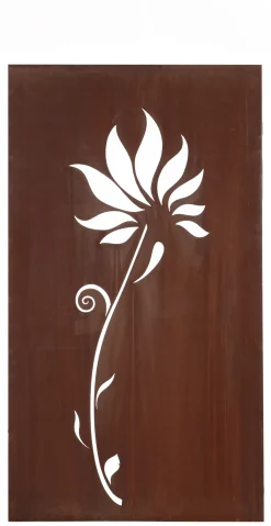 Floraworld Sichtschutz Garten Dekor Lilie 158 x 90 cm rostoptik