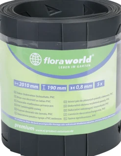 Floraworld Sichtschutzstreifen Dekor Diamant 201,5 x 19 cm anthrazit - 5 Stk.