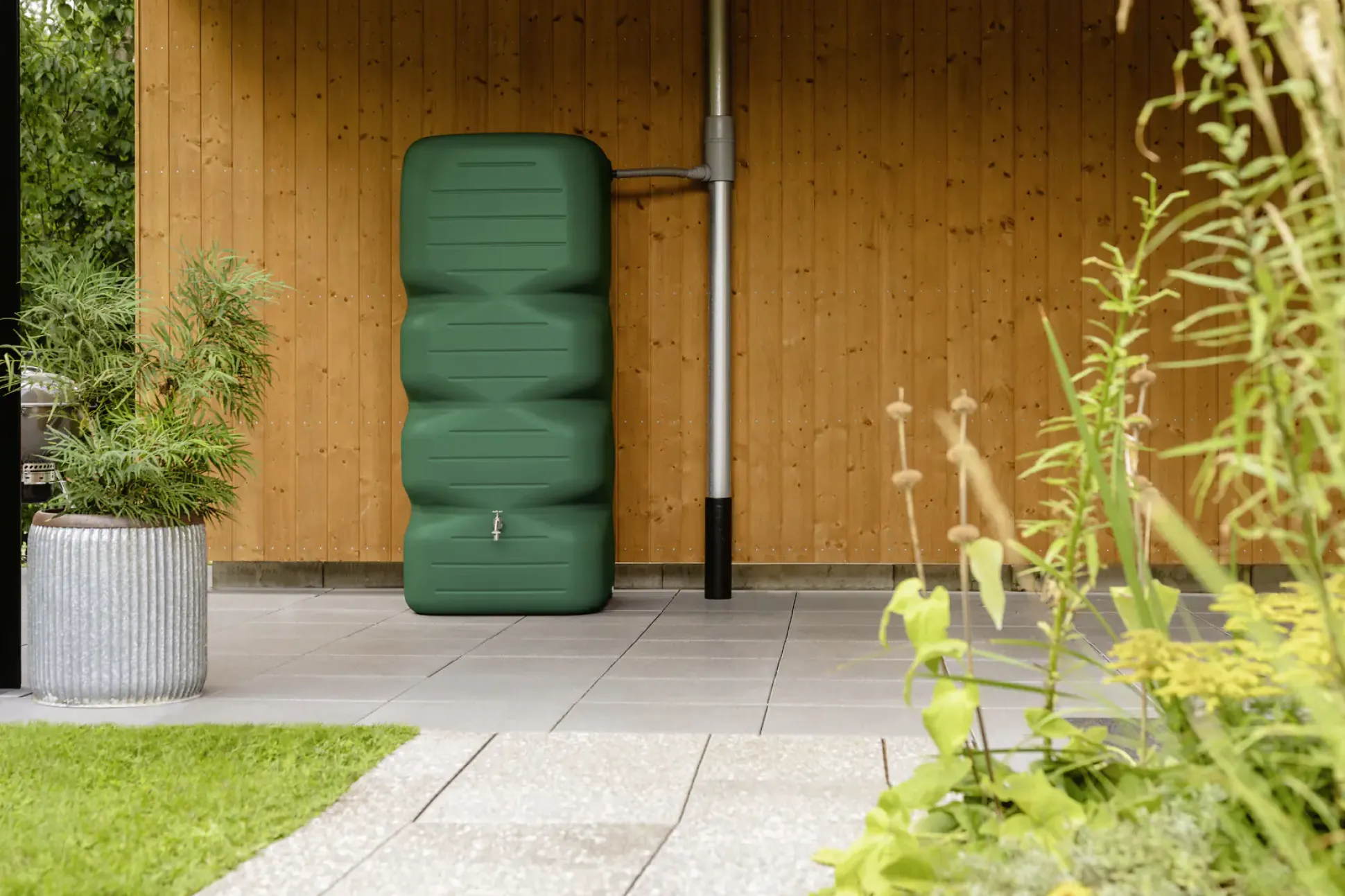 Garantia Gartentank Cubus 1.000 L dunkelgrün