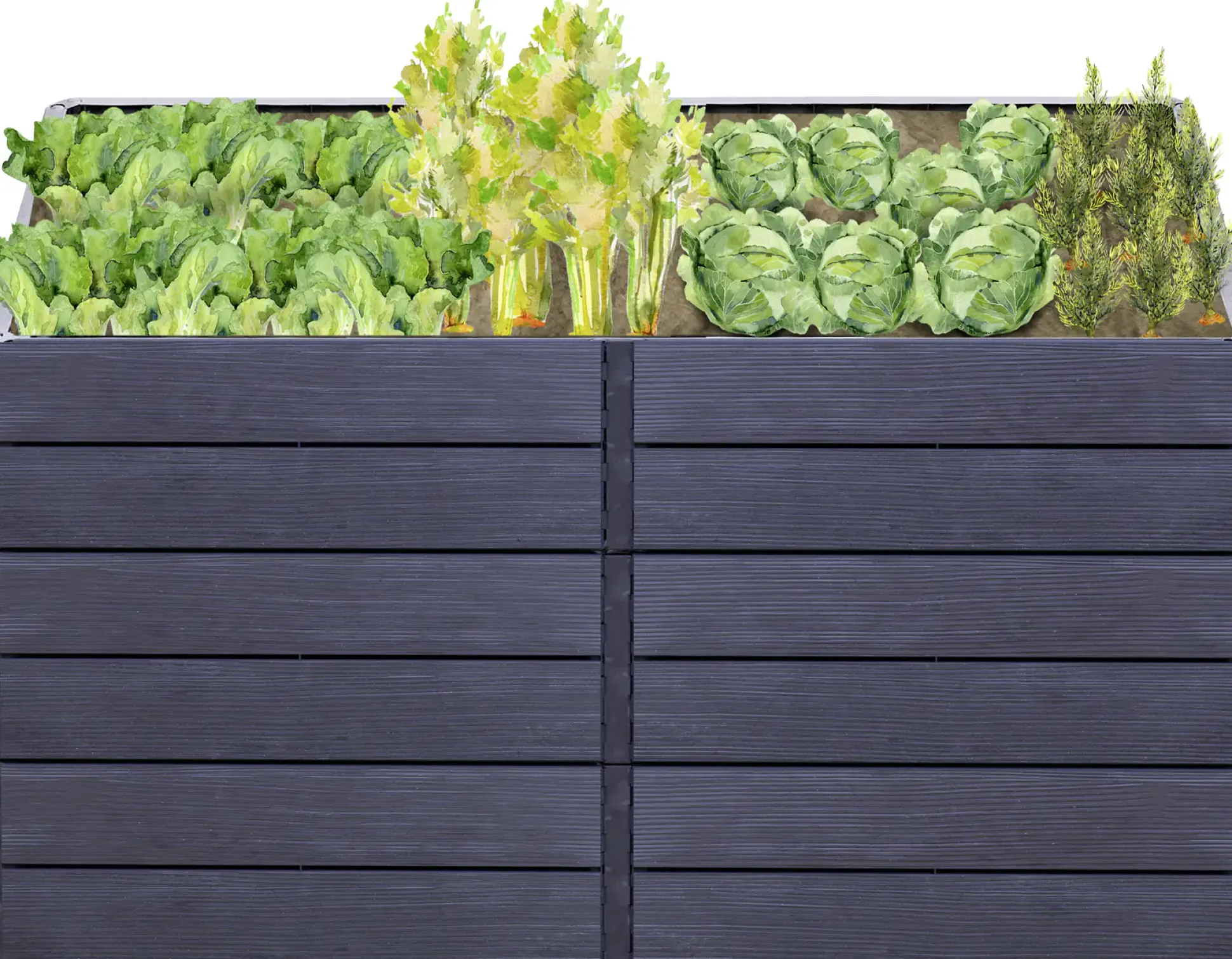 Garantia Hochbeet Ergo Quadro 2L Wood