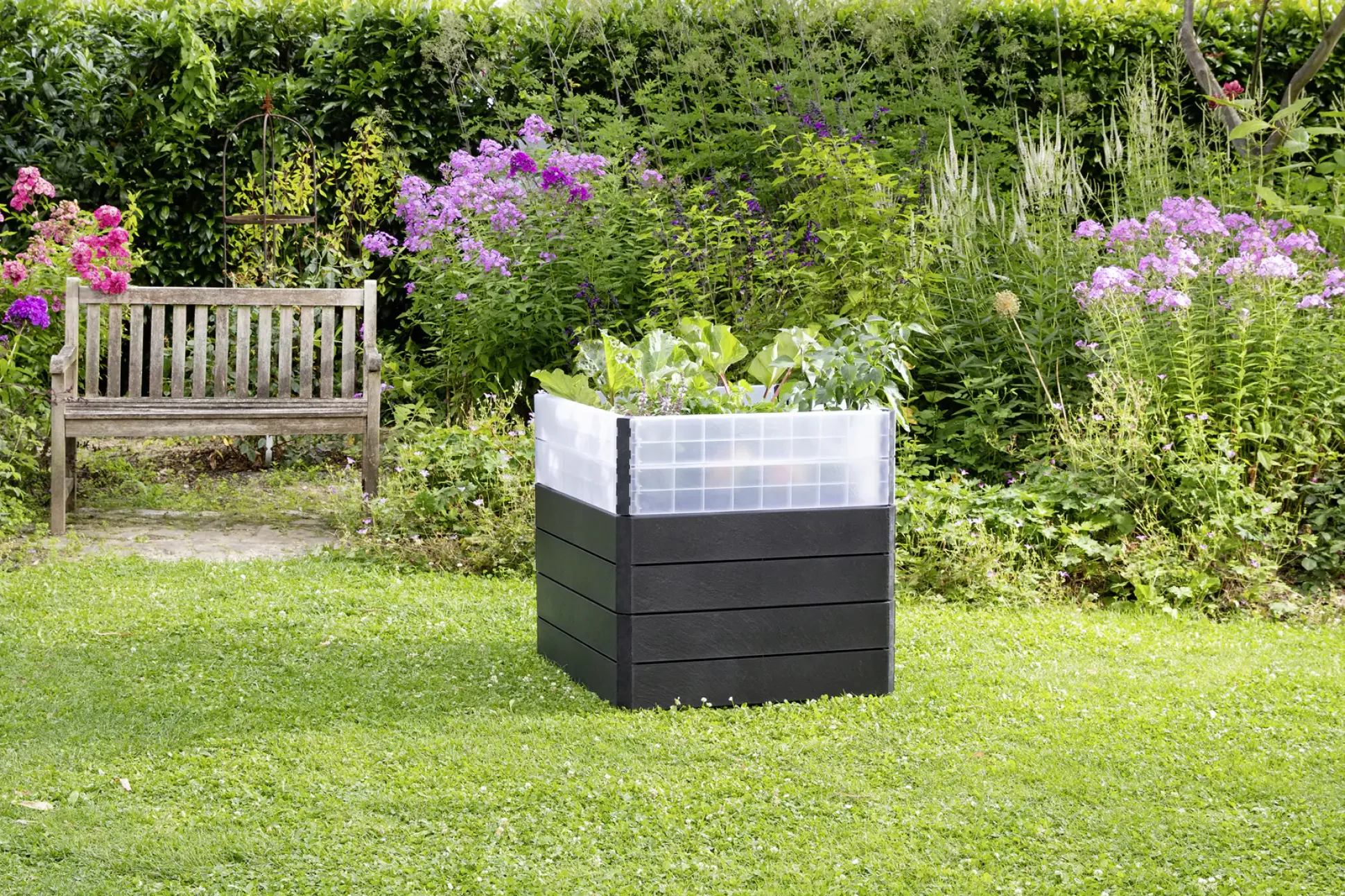 Garantia Hochbeet Ergo Quadro L Turbo 75 mit FLORA-Wassersparsystem