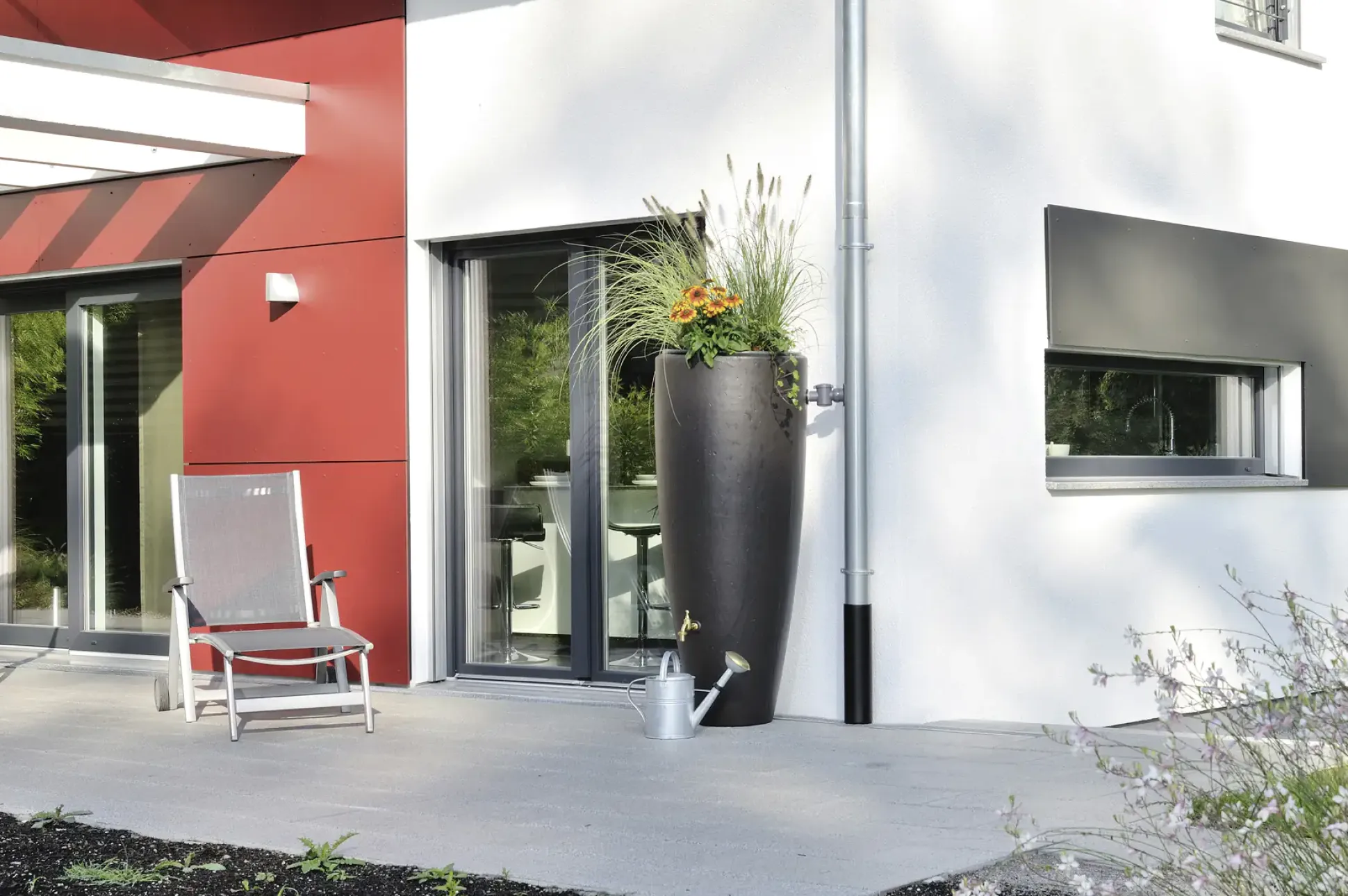 Garantia 2in1 Wasserbehälter 300 l, mokka, inkl. Pflanzschale