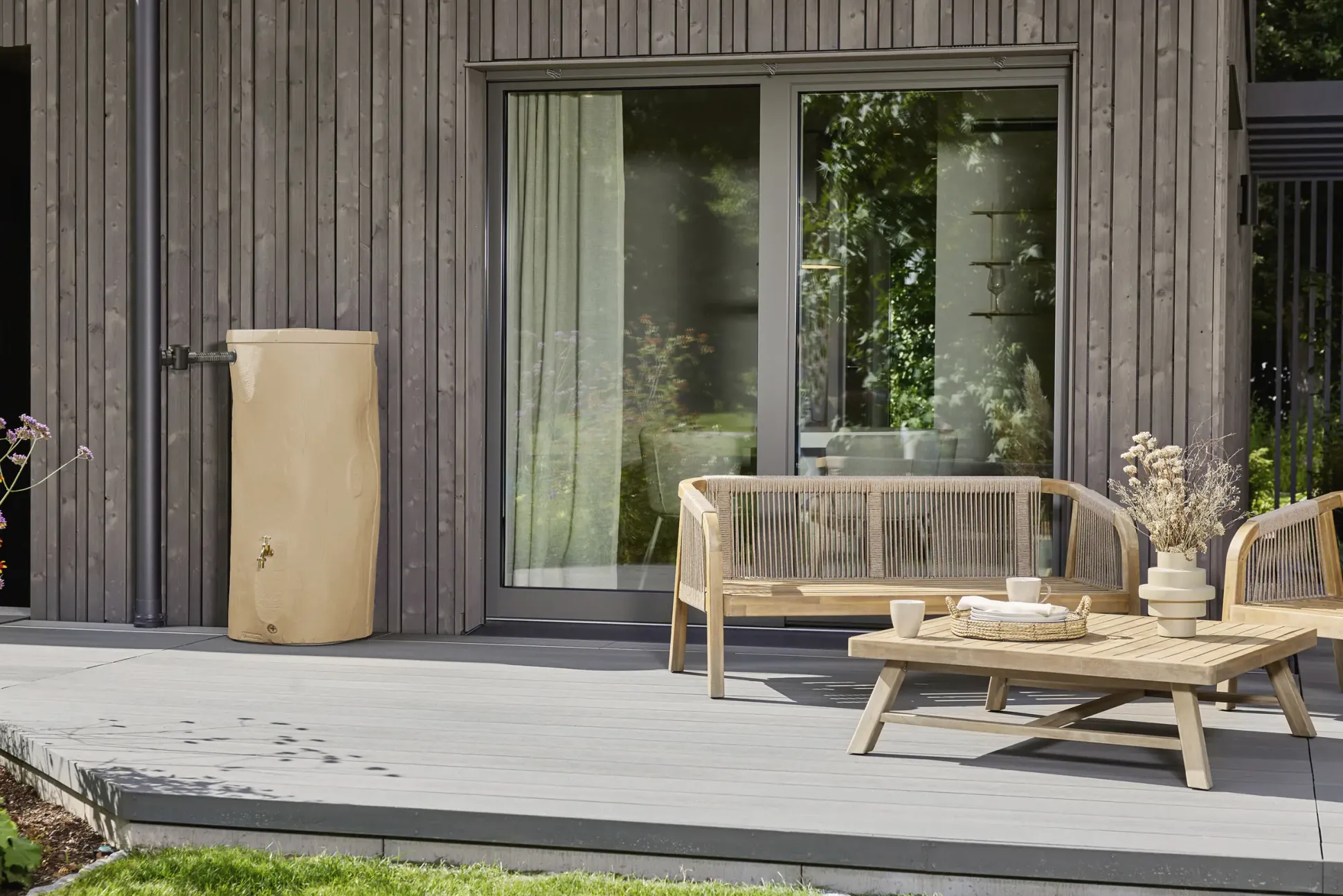 Garantia Regenspeicher Woodstock Baumstamm rund 250 L