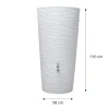 Garantia Regentonne Natura 2in1 rund inkl. Pflanzschale 210 L arctic