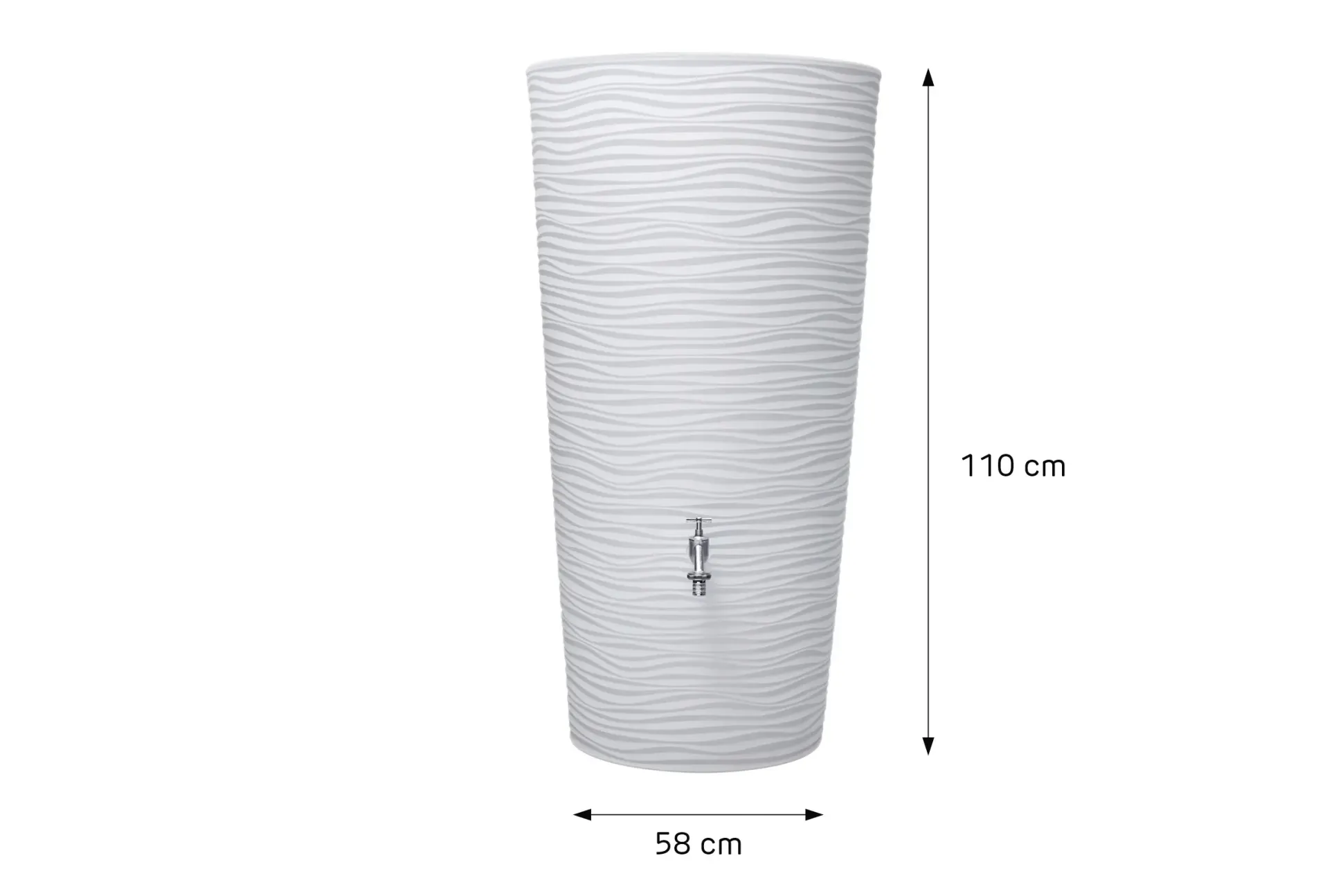 Garantia Regentonne Natura 2in1 rund inkl. Pflanzschale 210 L arctic
