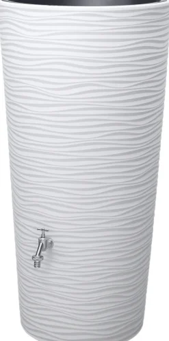 Garantia Regentonne Natura 2in1 rund inkl. Pflanzschale 210 L arctic