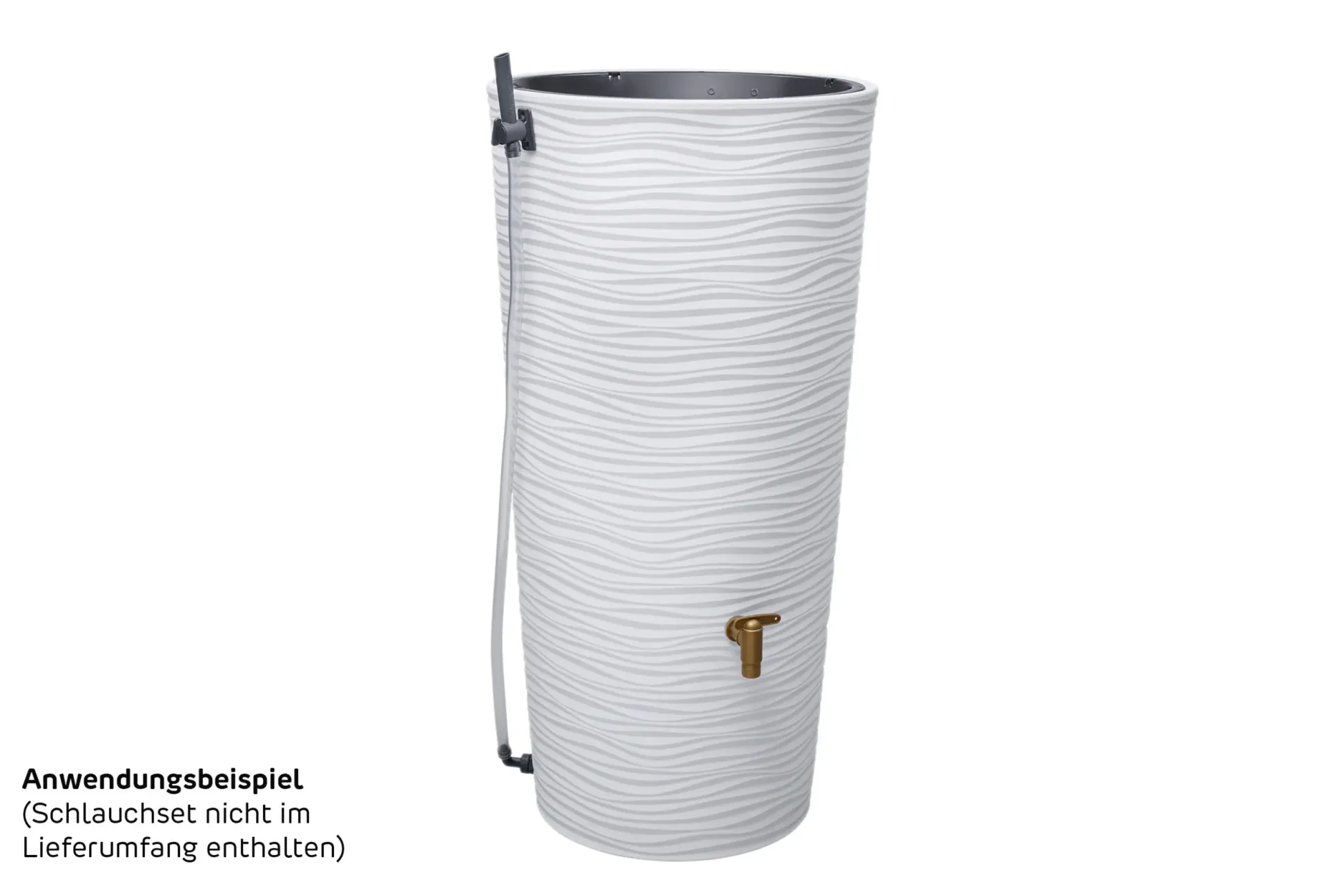Garantia Regentonne Natura 2in1 rund inkl. Pflanzschale 210 L arctic