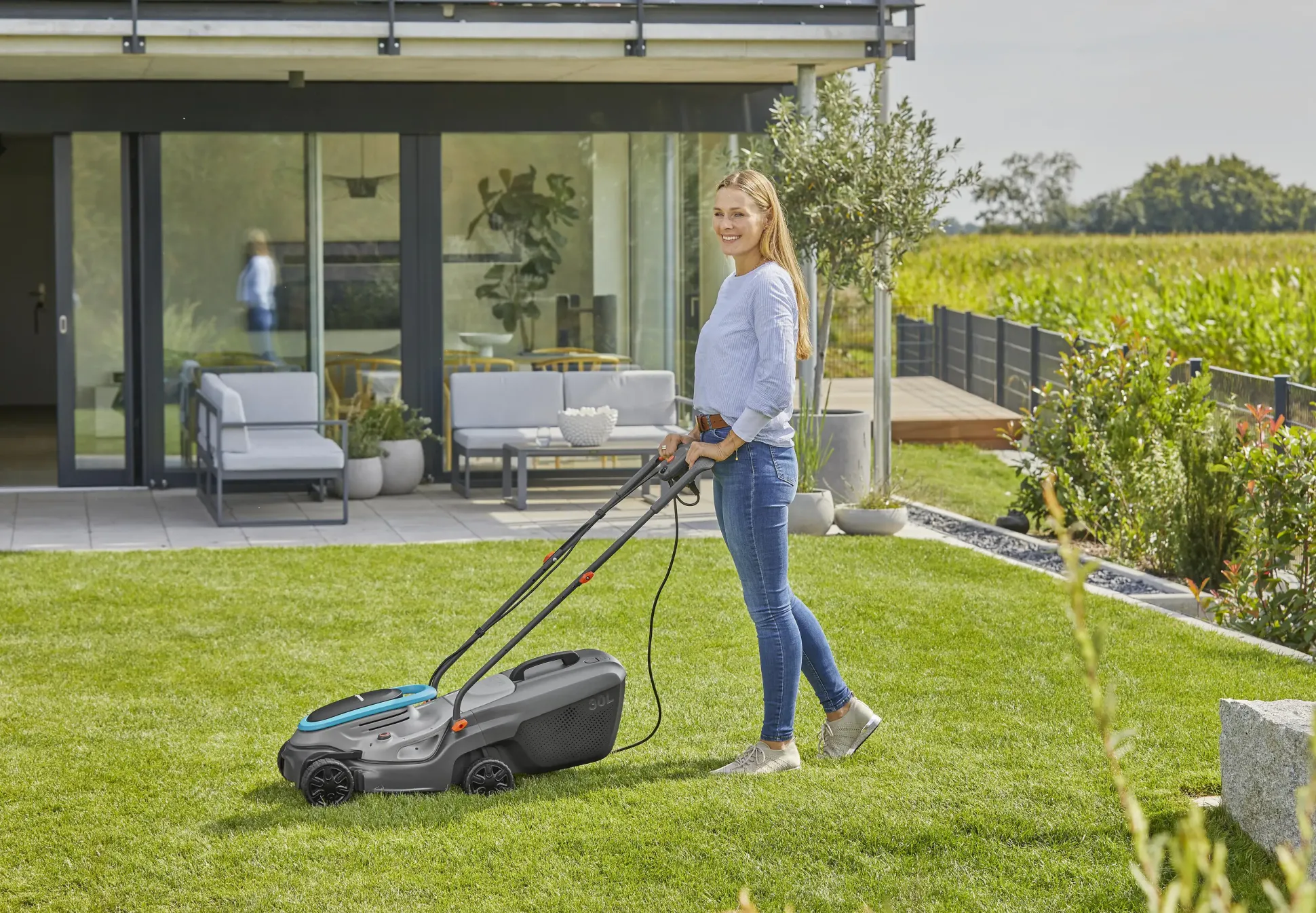 Gardena Elektro Rasenmäher PowerMax 1200/32 G2 32 cm Schnittbreite