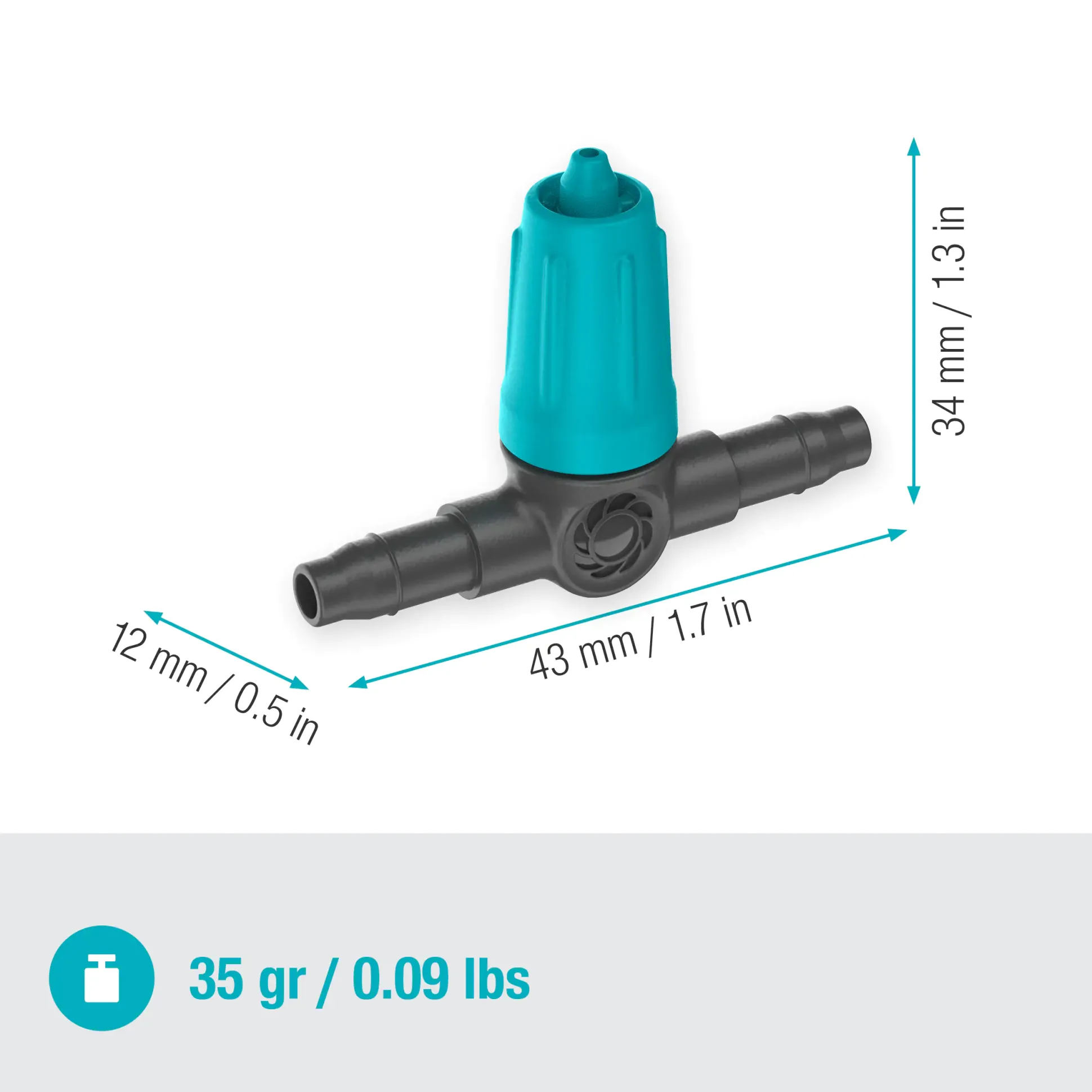 Gardena Reihentropfer, 0-15 l/h regulierbar